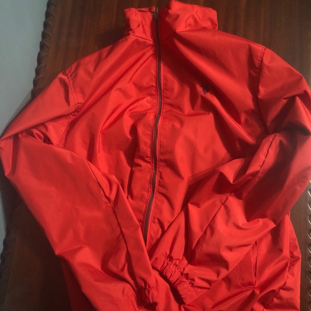 Red polo windbreaker